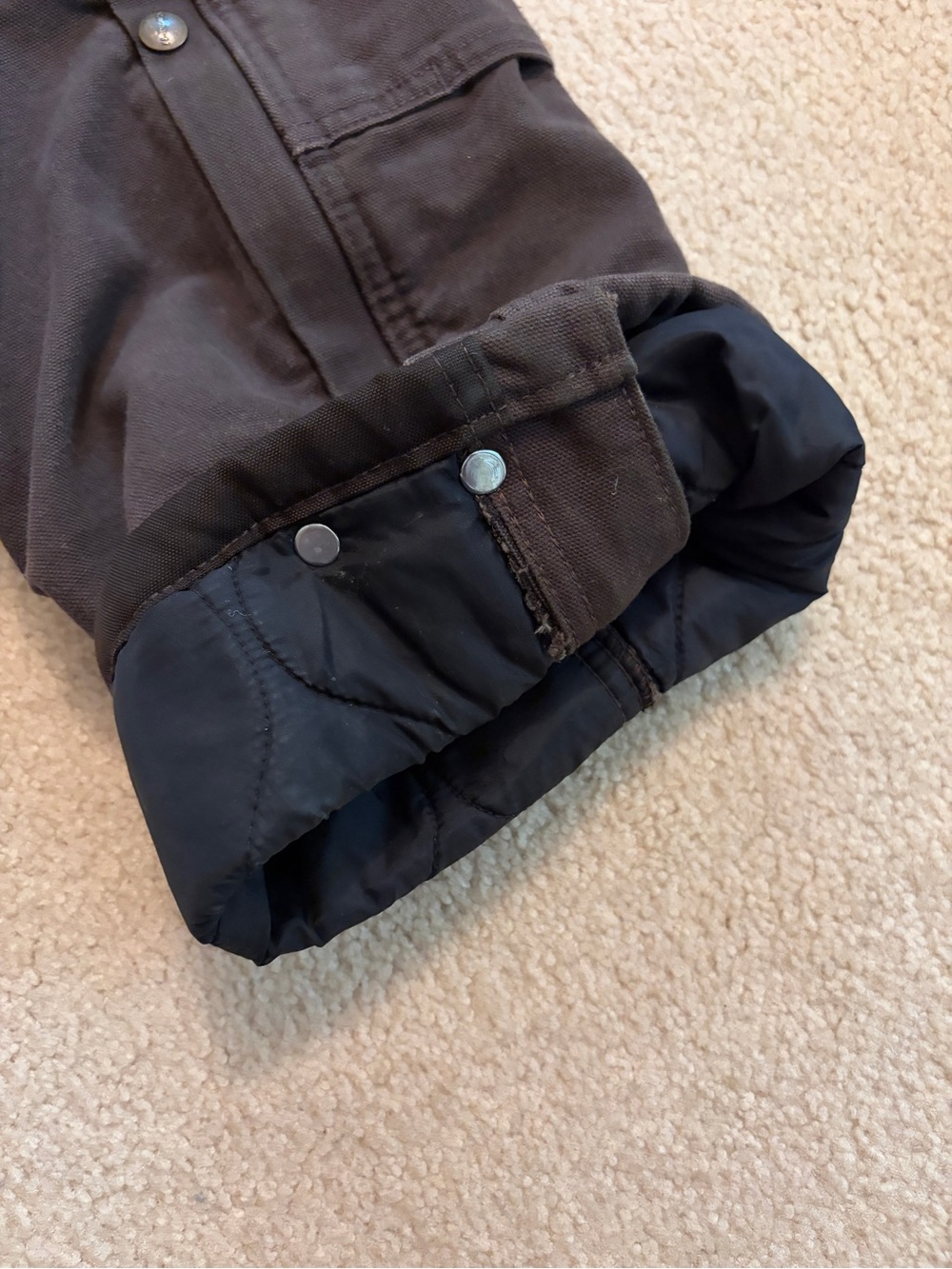 Women’s Carhartt Brown Bib Overalls - Heavy-Duty Workwear - Picture 4 of 5